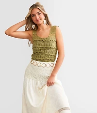 Textured Lace Tank Top