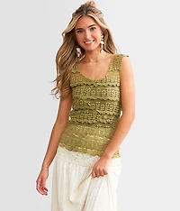 Textured Lace Tank Top
