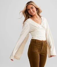 Floral Ruched Cropped Top