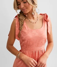 Floral Jacquard Maxi Dress