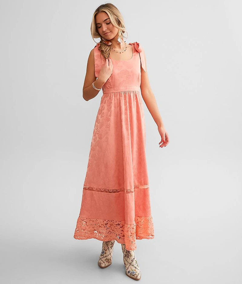 Floral Jacquard Maxi Dress