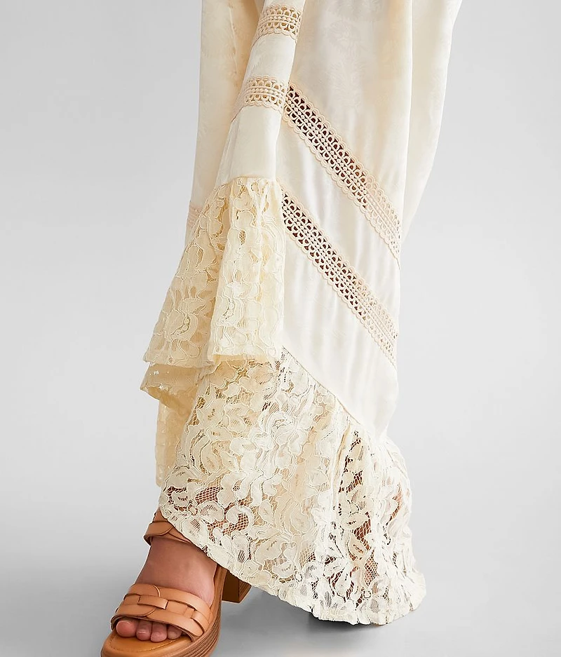 Floral Jacquard Maxi Skirt