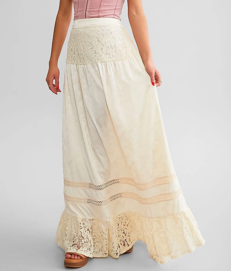 Floral Jacquard Maxi Skirt