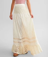 Floral Jacquard Maxi Skirt