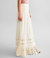 Floral Jacquard Maxi Skirt