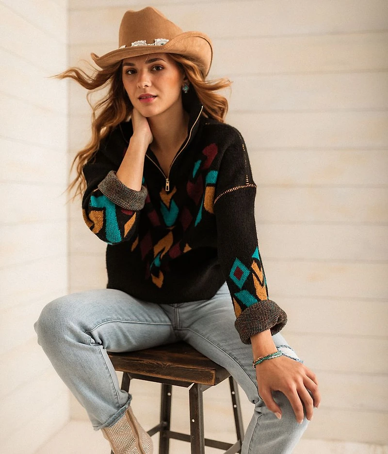 Quarter Zip Pullover Sweater