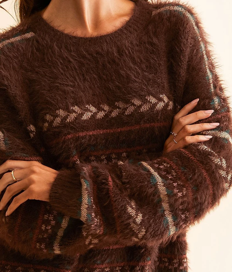 Aztec Eyelash Sweater