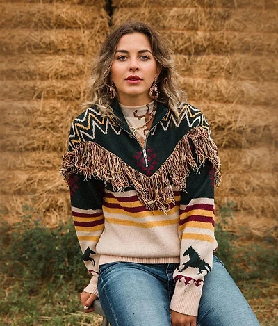 Fringe Pullover Sweater