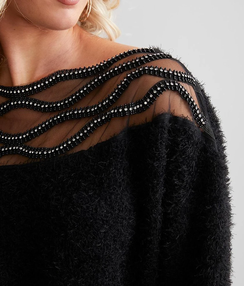 Glitz Eyelash Knit Sweater