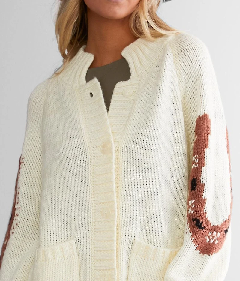 Open Weave Cardigan Sweater