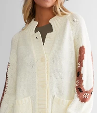 Open Weave Cardigan Sweater