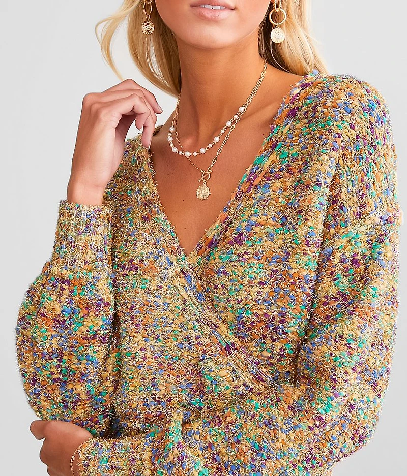 Color Pop Metallic Sweater