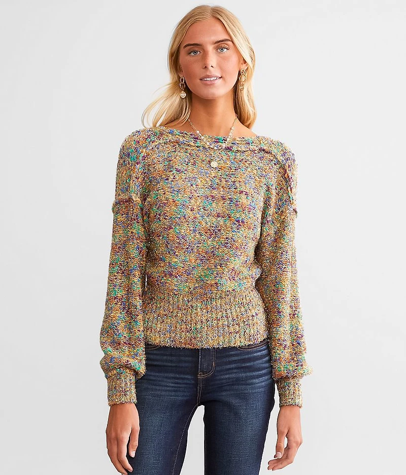 Color Pop Metallic Sweater