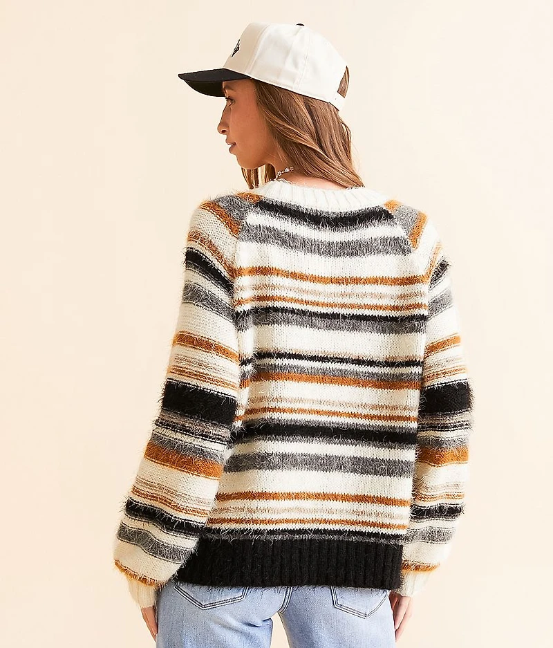 Striped Eyelash Sweater