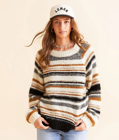 Striped Eyelash Sweater