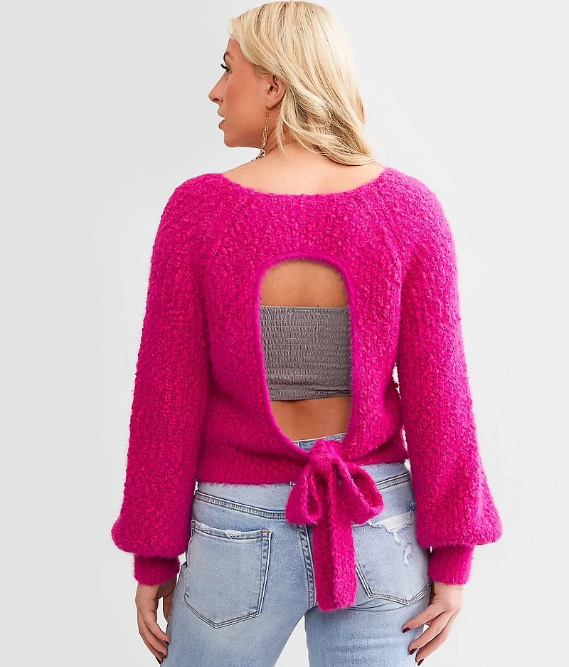 Open Back Tie Sweater