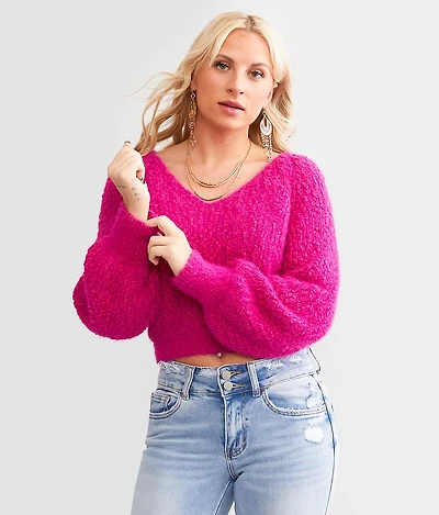 Open Back Tie Sweater