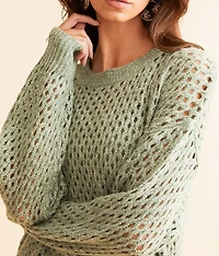 Open Stitch Oversized Sweater