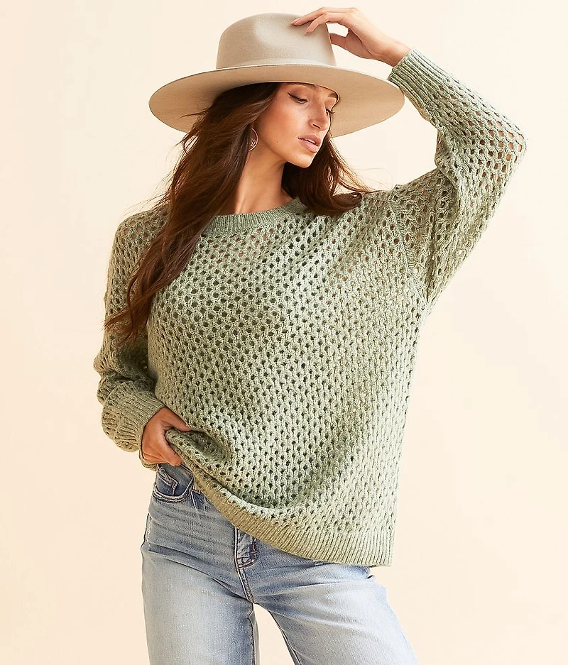 Open Stitch Oversized Sweater