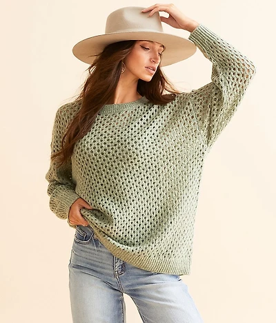 Open Stitch Oversized Sweater