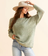 Open Stitch Oversized Sweater