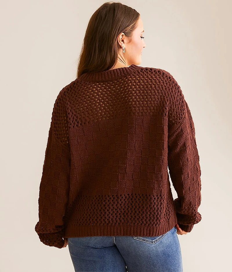 Chenille Checkered Sweater