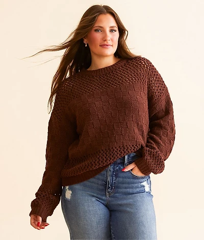 Chenille Checkered Sweater