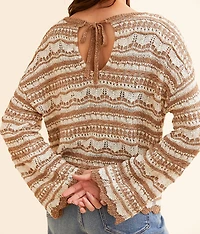 Scallop Striped Sweater