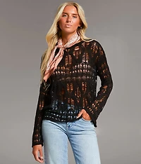 BKE Open Stitch Sweater