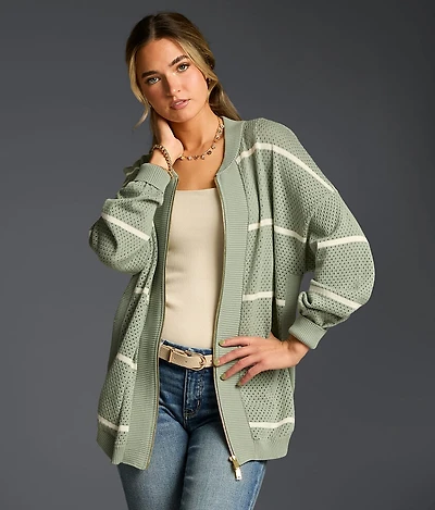 Refined Edit - Striped Cardigan Sweater