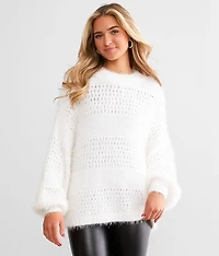 Pointelle Eyelash Sweater