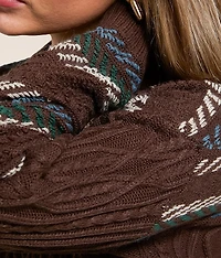 Striped Cable Knit Sweater