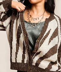 Zebra Cardigan Sweater