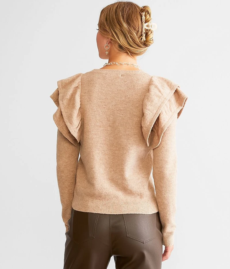Ruffle Sleeve Sweater
