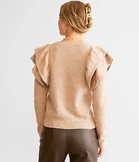 Ruffle Sleeve Sweater
