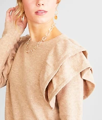 Ruffle Sleeve Sweater