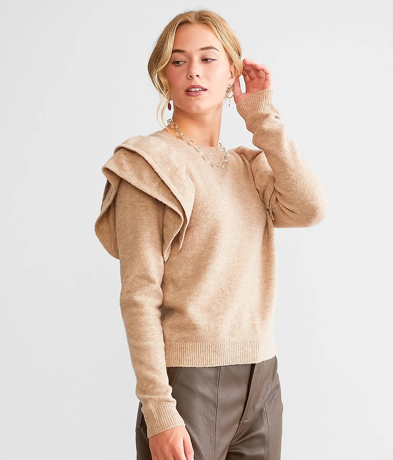 Ruffle Sleeve Sweater