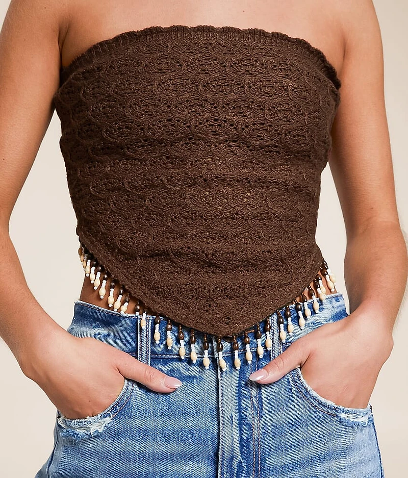 Beaded Crochet Hanky Tube Top