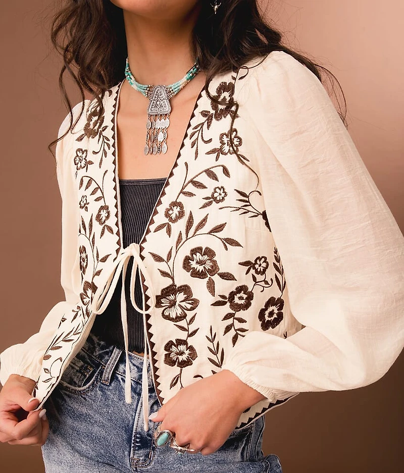 Floral Embroidered Top