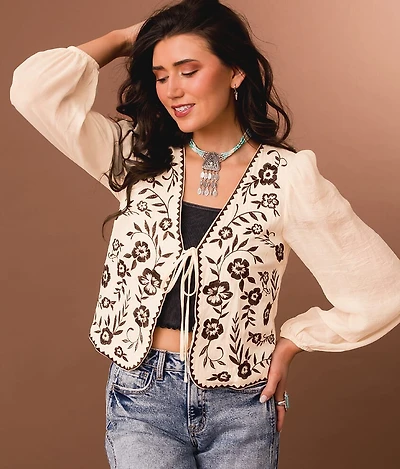 Floral Embroidered Top