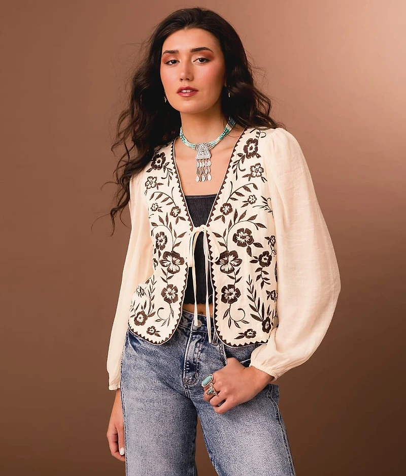 Floral Embroidered Top