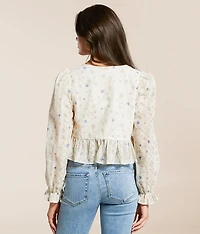 Embroidered Floral Top
