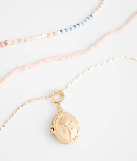 3 Pack Locket Necklace Set