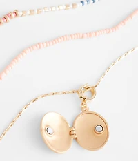 3 Pack Locket Necklace Set