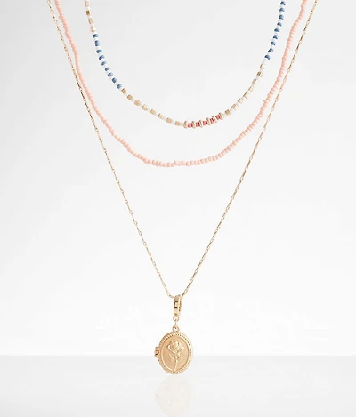 3 Pack Locket Necklace Set