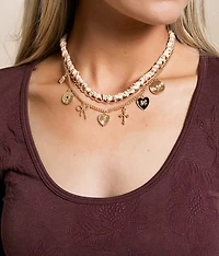 2 Pack Charm Necklace Set