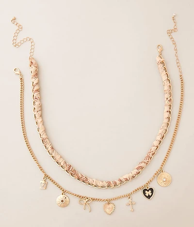 2 Pack Charm Necklace Set