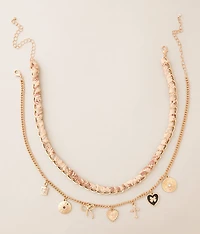 2 Pack Charm Necklace Set