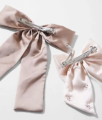 2 Pack Satin Hair Barrette Set