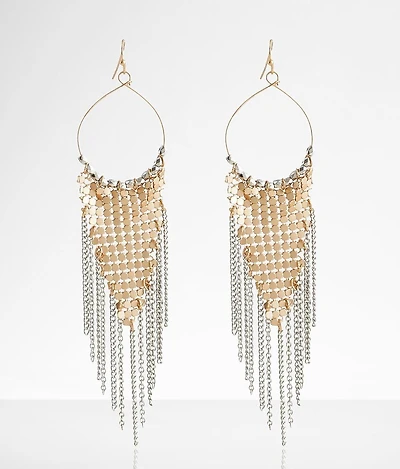 Metal Mesh Fringe Earring